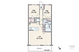 アイディーコート二子玉川 2LDKの間取図画像