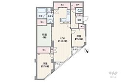 グリーンテラス野川台 3LDKの間取図画像