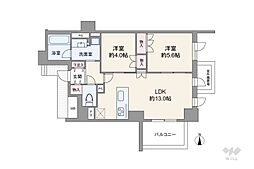 アトラス池尻レジデンス 2LDKの間取図画像