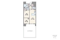 シティタワー駒沢大学ステーションコートタワー棟 2LDKの間取図画像