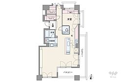 ライオンズスクエア用賀 ワンルームの間取図画像