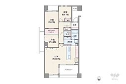 ライオンズスクエア用賀 3LDKの間取図画像