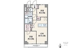 グリュックT玉川 3DKの間取図画像