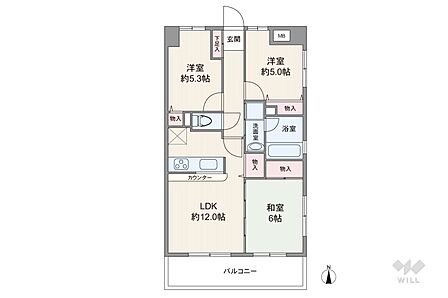 3LDK 間取り