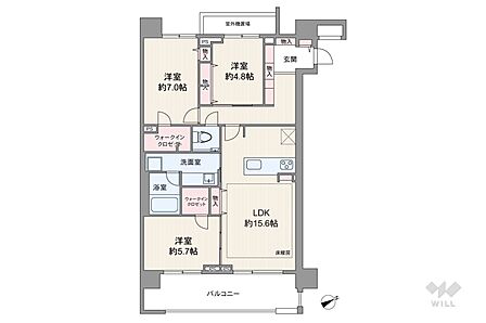 3LDK 間取り