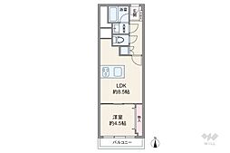 千歳マンション 1LDKの間取図画像