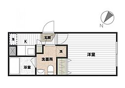 Ludens沼袋FR 1Kの間取り