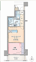 ランドステージ北千住ジョイフロント 1LDKの間取図画像