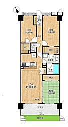 ポレスター松戸胡録台 3LDKの間取図画像