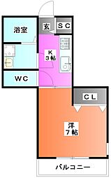 Good Kasai 1階1Kの間取り