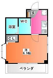 モア　エスポワール 3階1Kの間取り