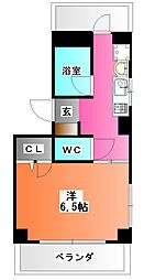 アヴェニュー4 1Kの間取図画像