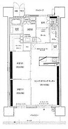 サンフォーリータウン桜ノ宮サンミットコート 2LDKの間取り