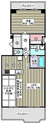 ベル・パークシティH棟 2LDKの間取図画像