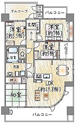 ライオンズスクエア鶴見緑地 4LDKの間取図画像