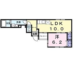 東京メトロ東西線 葛西駅 徒歩16分の賃貸アパート 1階1LDKの間取り