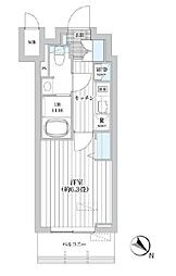 東京メトロ東西線 南行徳駅 徒歩3分の賃貸マンション 6階1Kの間取り