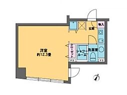 東京メトロ半蔵門線 水天宮前駅 徒歩3分の賃貸マンション 7階ワンルームの間取り
