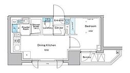 東京メトロ東西線 門前仲町駅 徒歩9分の賃貸マンション 3階1DKの間取り