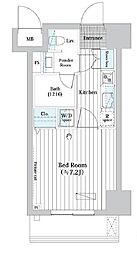 東京メトロ半蔵門線 押上駅 徒歩12分の賃貸マンション 6階1Kの間取り