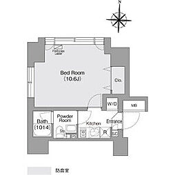 都営新宿線 森下駅 徒歩5分の賃貸マンション 3階1Kの間取り