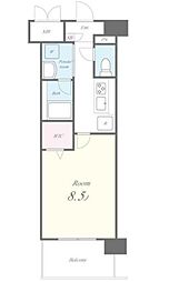 東京メトロ東西線 東陽町駅 徒歩2分の賃貸マンション 5階1Kの間取り
