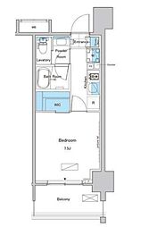 東京メトロ半蔵門線 清澄白河駅 徒歩3分の賃貸マンション 9階1Kの間取り
