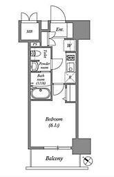 東京メトロ東西線 南行徳駅 徒歩3分の賃貸マンション 7階1Kの間取り
