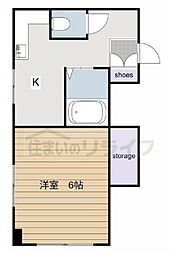都営新宿線 菊川駅 徒歩7分の賃貸マンション 3階1Kの間取り