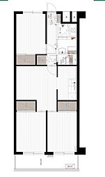 東京メトロ東西線 西葛西駅 徒歩11分の賃貸マンション 1階3LDKの間取り