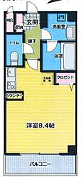 都営大江戸線 門前仲町駅 徒歩2分の賃貸マンション 5階ワンルームの間取り