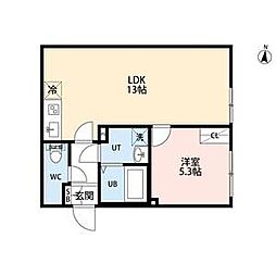 東京メトロ半蔵門線 住吉駅 徒歩2分の賃貸マンション 3階1LDKの間取り