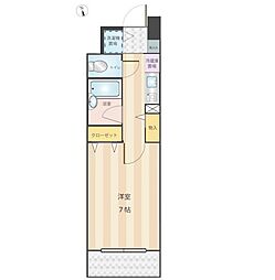 東京メトロ東西線 葛西駅 徒歩6分の賃貸マンション 10階1Kの間取り