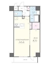 都営新宿線 船堀駅 徒歩9分の賃貸マンション 10階1LDKの間取り