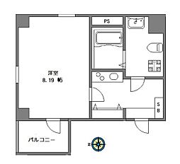 JR総武線 錦糸町駅 徒歩7分の賃貸マンション 6階1Kの間取り