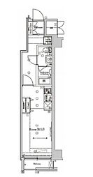 JR総武線 錦糸町駅 徒歩8分の賃貸マンション 1階ワンルームの間取り