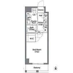 東京メトロ半蔵門線 住吉駅 徒歩4分の賃貸マンション 5階1Kの間取り