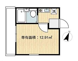 東京メトロ東西線 東陽町駅 徒歩7分の賃貸マンション 4階1Kの間取り