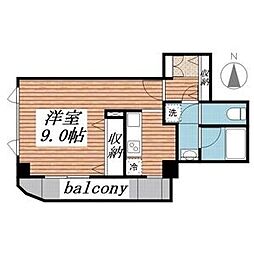 京成本線 京成小岩駅 徒歩5分の賃貸マンション 3階1Kの間取り