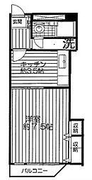 コパーズ・アプト船堀 1Kの間取図画像