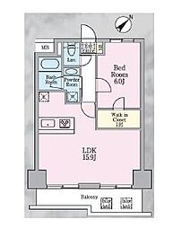 都営新宿線 一之江駅 徒歩1分の賃貸マンション 11階1LDKの間取り