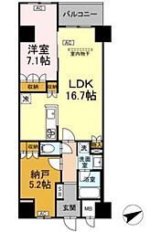東京メトロ東西線 葛西駅 徒歩6分の賃貸マンション 2階1SLDKの間取り