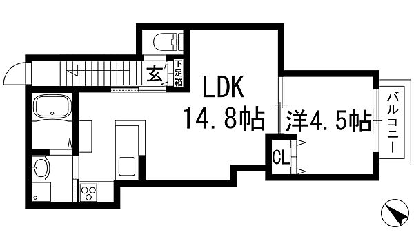 中山荘園LOHAUS ｜兵庫県宝塚市中山荘園(賃貸アパート1LDK・2階・43.91㎡)の写真 その2