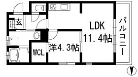 サンクウィステリア  ｜ 大阪府池田市神田3丁目（賃貸アパート1LDK・3階・40.53㎡） その2