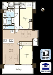 中央林間南パーク・ホームズ 2LDKの間取図画像