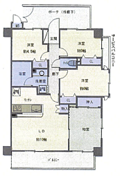 アエリア小田原浜町 4LDKの間取図画像