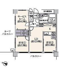 バルコニー付き中古マンションミオカステーロ十日市場ステッサ