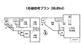 ※建築プラン参考事例です※こちらはあおくまでも参考プランですのでお好きなお家をお建てになる事が出来ます