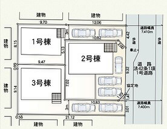 区画図です
