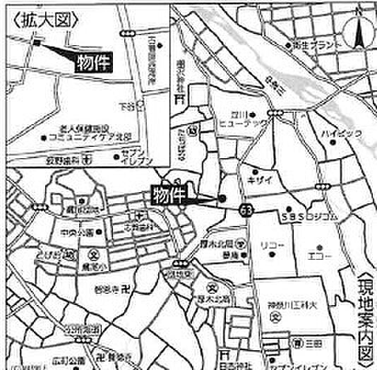 現地案内図です。